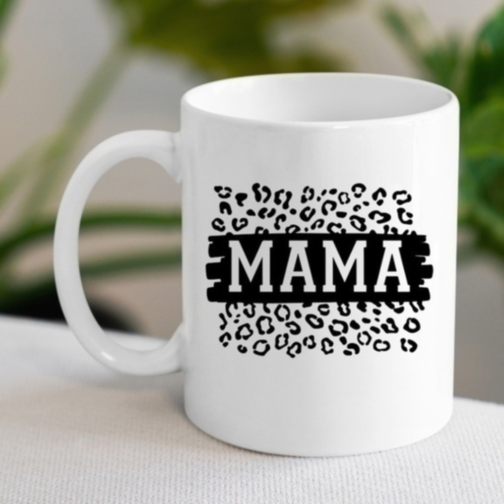 Mama Leopard Print Coffee Mug